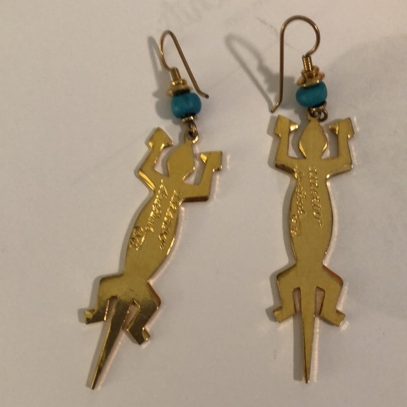 Laurel Burch Lizard Earrings - Picture 4 of 7